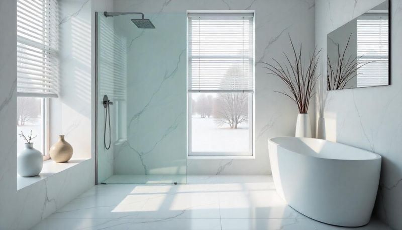 Freestanding Bathtub in a Minimalist Space